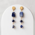 Lapis Lazuli Drop Earrings – Gold-Plated Stainless Steel